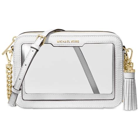 clear crossbody bag michael kors|michael kors white small crossbody.